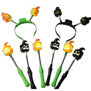 Ledes Haloweeni tök szett pálcával és fejpánttal