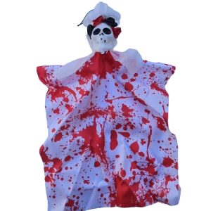 Lebegő véres koponya Haloweeni dekorációs kellék