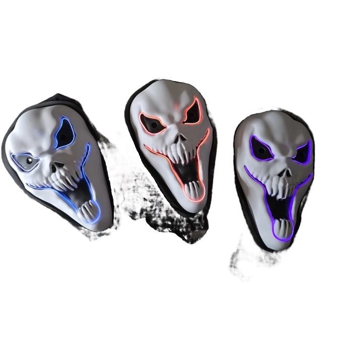 Ledes rémisztő nagyfogú álarc csuklyával