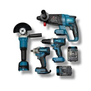 Flinke 4055 4 az 1-ben akkumulátoros szerszámkészlet, 48V, ütve csavarozó, fúró-csavarozó, sarokcsiszoló 2 db akkumulátorral