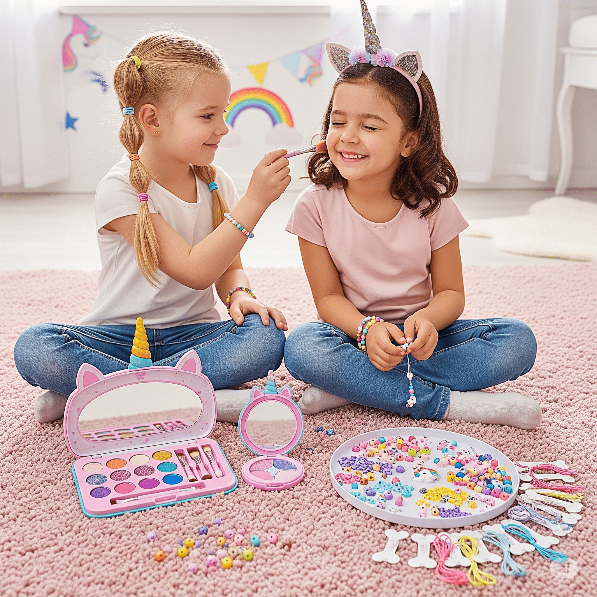 37 részes csillámos unikornis szépségdoboz smink láda - Image 4