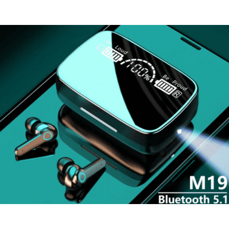 M19 TWS Vezeték nélküli fülhallgató digitális kijelzővel és power bank funkcióval - Image 3