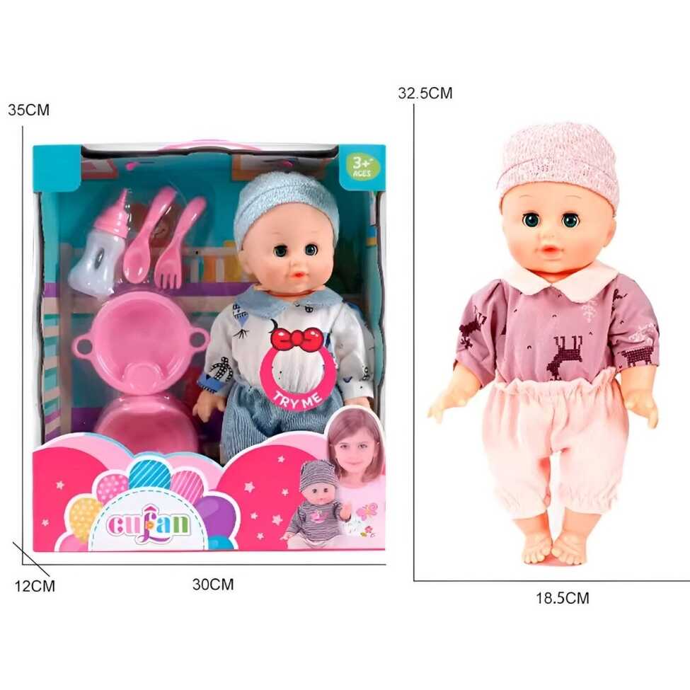 Interaktív pisilős baba egyéb kiegészítőkkel , 32,5 cm - Image 3