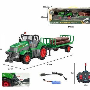 Távirányítós traktor utánfutóval ,41 cm