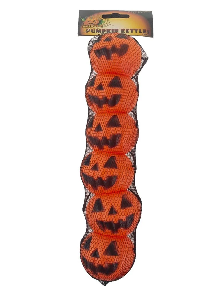 Halloween tök dekoráció műanyag – 6 db/csomag, 7×5 cm - Image 3