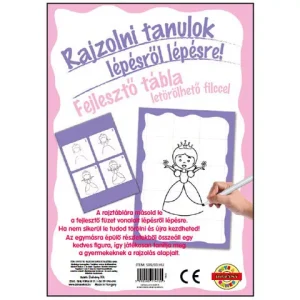 Rajzolni tanulok kézségfejlesztő tábla letörölhető filccel