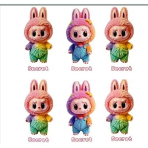 Gyüjthető Szivárványszínű labubu szörnyecske 18 cm pop mart secret szivárvány sorozat