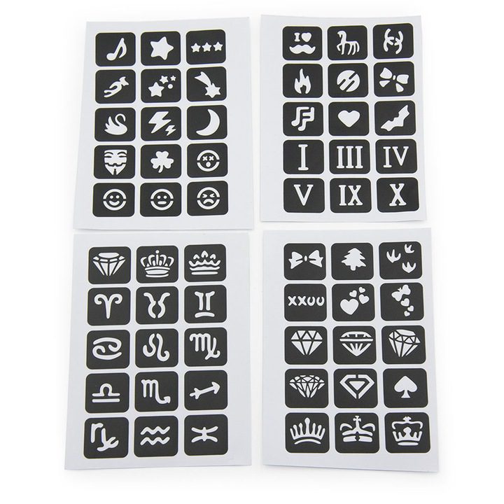 Csillám tetováló készlet gyerekeknek 48 db mintával - Image 3