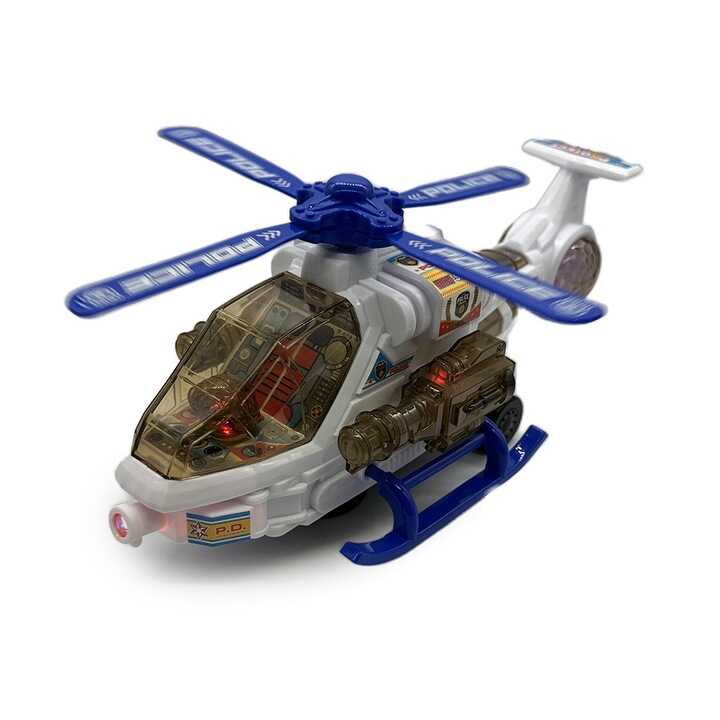 Interaktív Rendőrségi helikopter fényekkel és hangokkal , 26 cm - Image 3