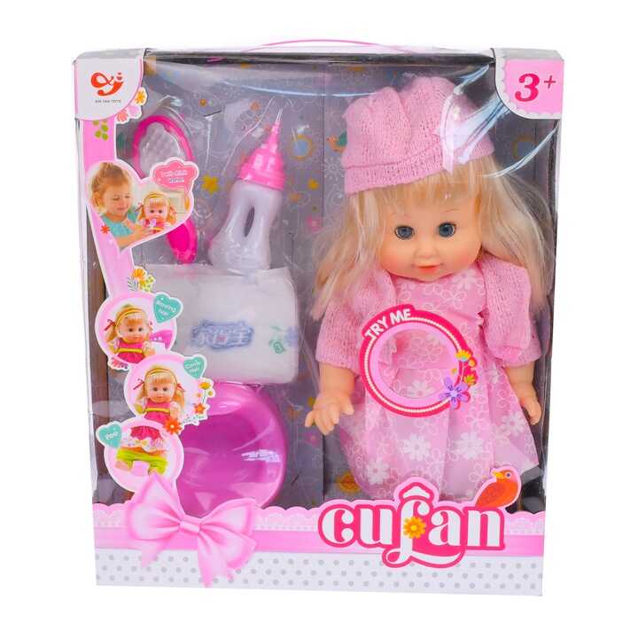 Gyönyörű hajas baba kiegészítőkkel , hangot ad ki és pisil , 36 cm - Image 5