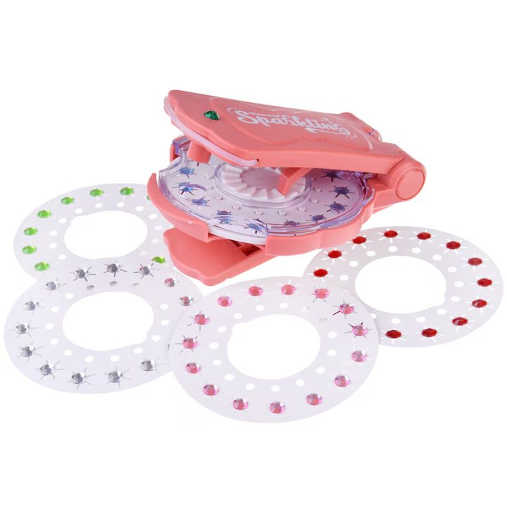 Hair Bedazzler készlet, Drágakő hajformázó 180 csillogó hajkővel, Hajkiegészítő gép, Gyémánt hajformázó " - Image 14