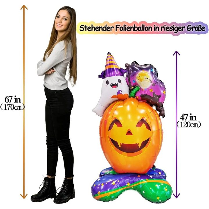 Halloweeni lufi dekoráció ajtó dísz 120cm - Image 2