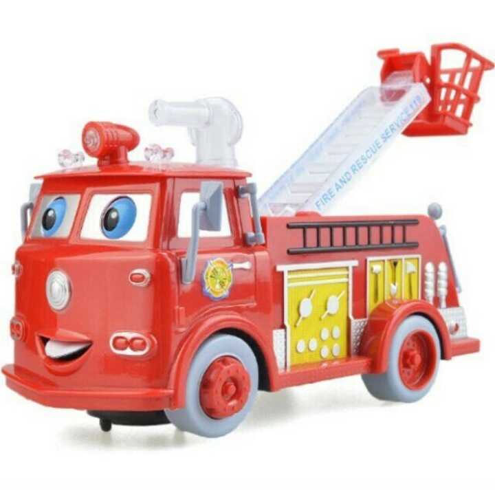 Játék tűzoltóautó létrával és vízpumpával