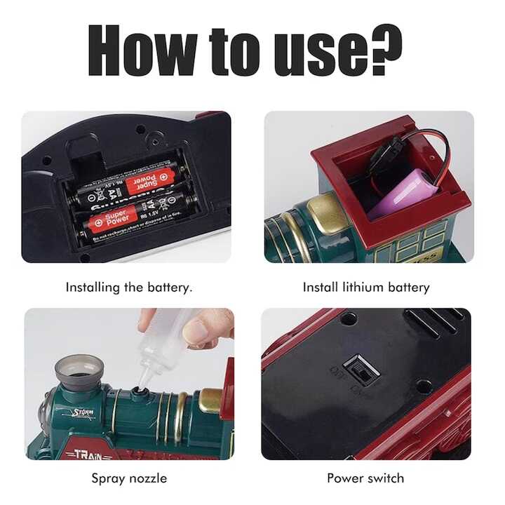 Távirányítós gőzmozdony , élethű gőzfunkcióval , elemmel működő , 20,3 x 9,5 x 10,5 cm - Image 3