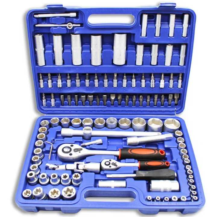 Flinke FK-108 108 részes Dugókulcs Készlet, Racsnis, Profi