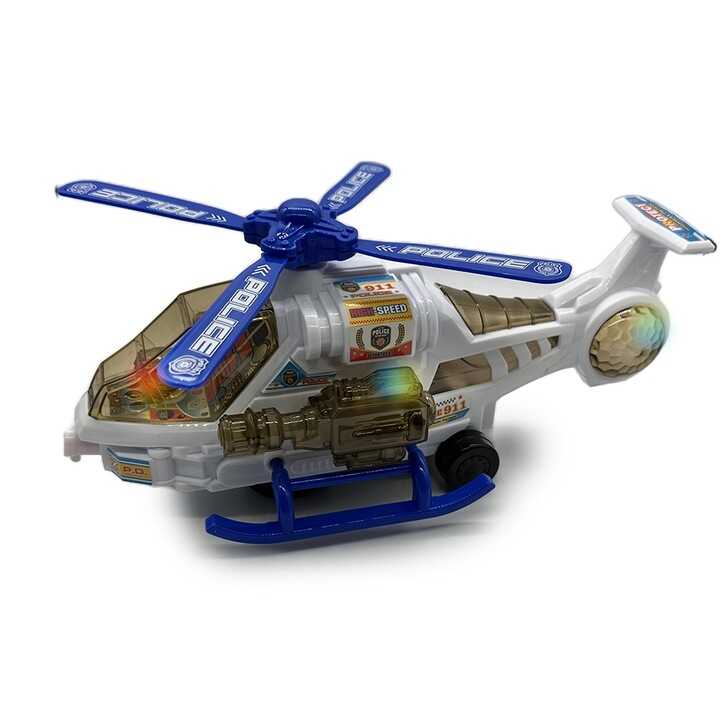 Interaktív Rendőrségi helikopter fényekkel és hangokkal , 26 cm - Image 7