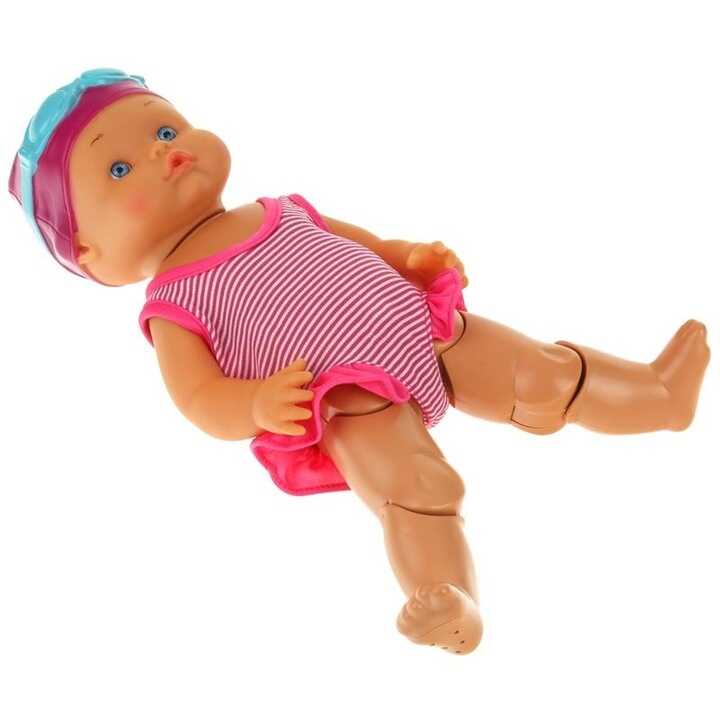 Interaktív úszni tudó játék baba , úszósapkával és szemüveggel - Image 7