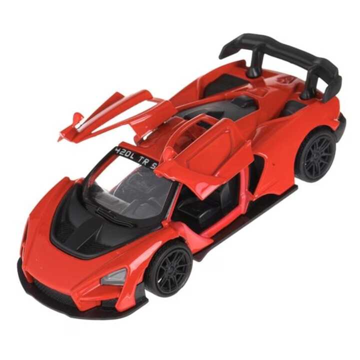 Piros metálfényű sport játékautó, nyitható ajtókkal - Image 2