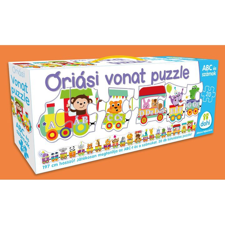 Hatalmas vonat puzzle, magyar számok és ábécé - Image 5