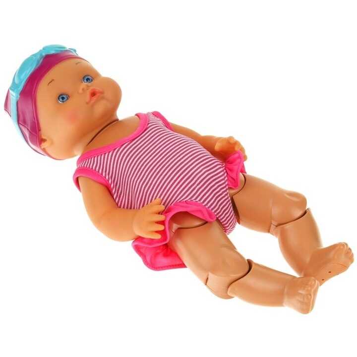 Interaktív úszni tudó játék baba , úszósapkával és szemüveggel - Image 9