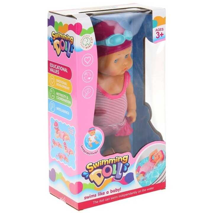 Interaktív úszni tudó játék baba , úszósapkával és szemüveggel - Image 10