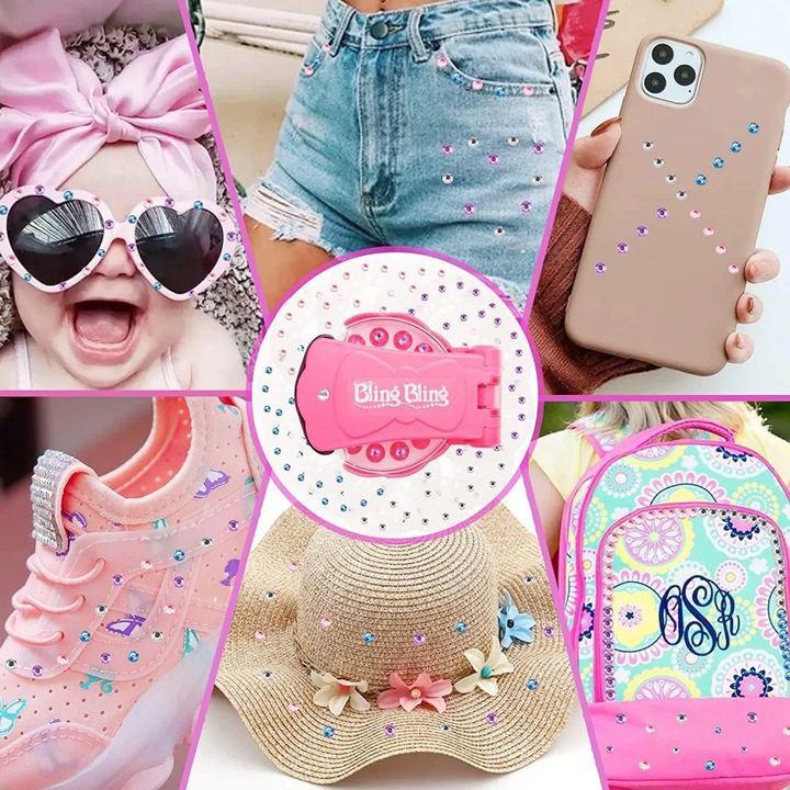 Hair Bedazzler készlet, Drágakő hajformázó 180 csillogó hajkővel, Hajkiegészítő gép, Gyémánt hajformázó " - Image 7