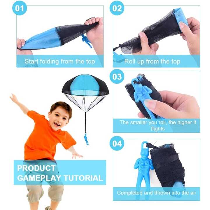 Ejtőernyős játékkatona , gyermek játék , 3 éves kortól , többszinű - Image 6