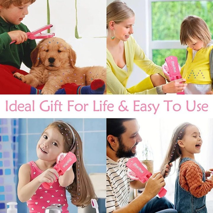 Hair Bedazzler készlet, Drágakő hajformázó 180 csillogó hajkővel, Hajkiegészítő gép, Gyémánt hajformázó " - Image 3