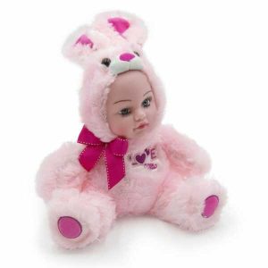 Pihe puha nyuszijelmezbe bújt baba , sír , nevet