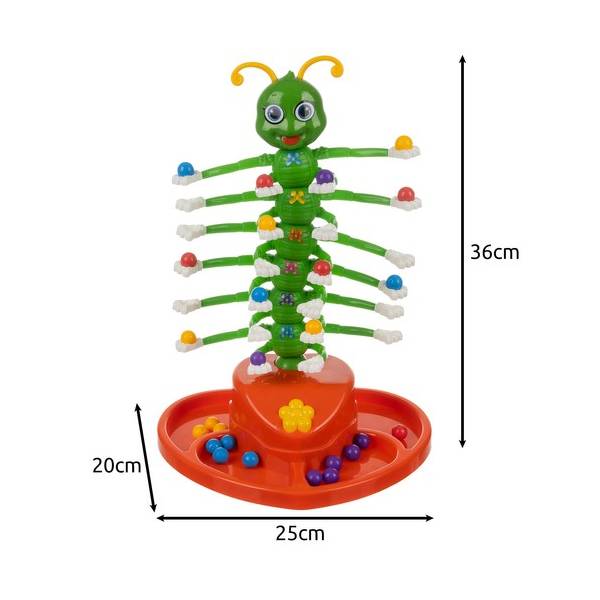 Táncoló hernyó ügyességi társasjáték csipesszel és golyókkal - Image 3