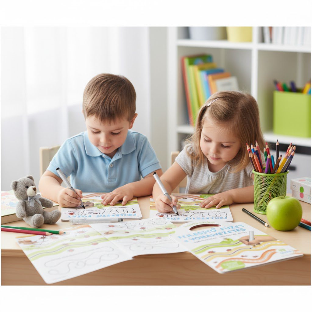 Fejlesztő vonal vezető füzet letörölhető filccel írás gyakorlás óvódásoknak - Image 3