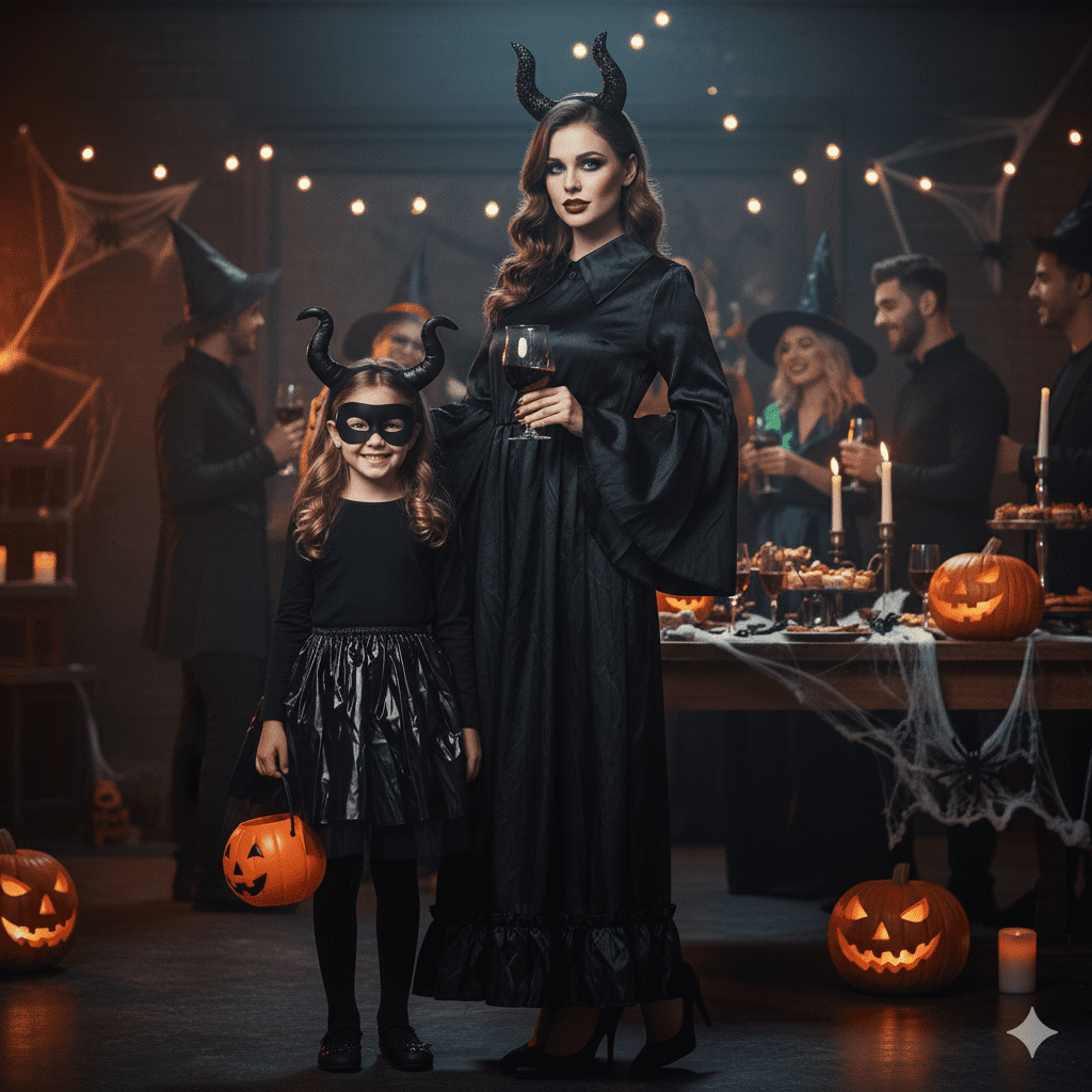 Demóna lakkhatású 3 részes jelmez gyerekenek univerzális méretben - Image 2