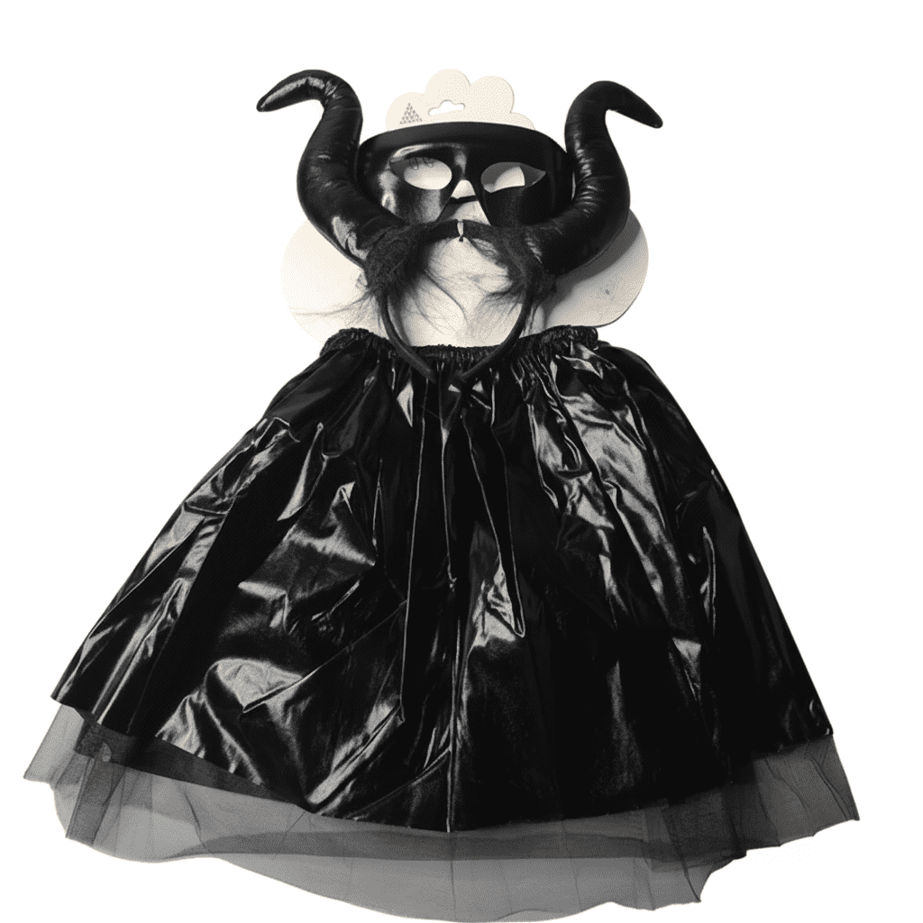 Demóna lakkhatású 3 részes jelmez gyerekenek univerzális méretben