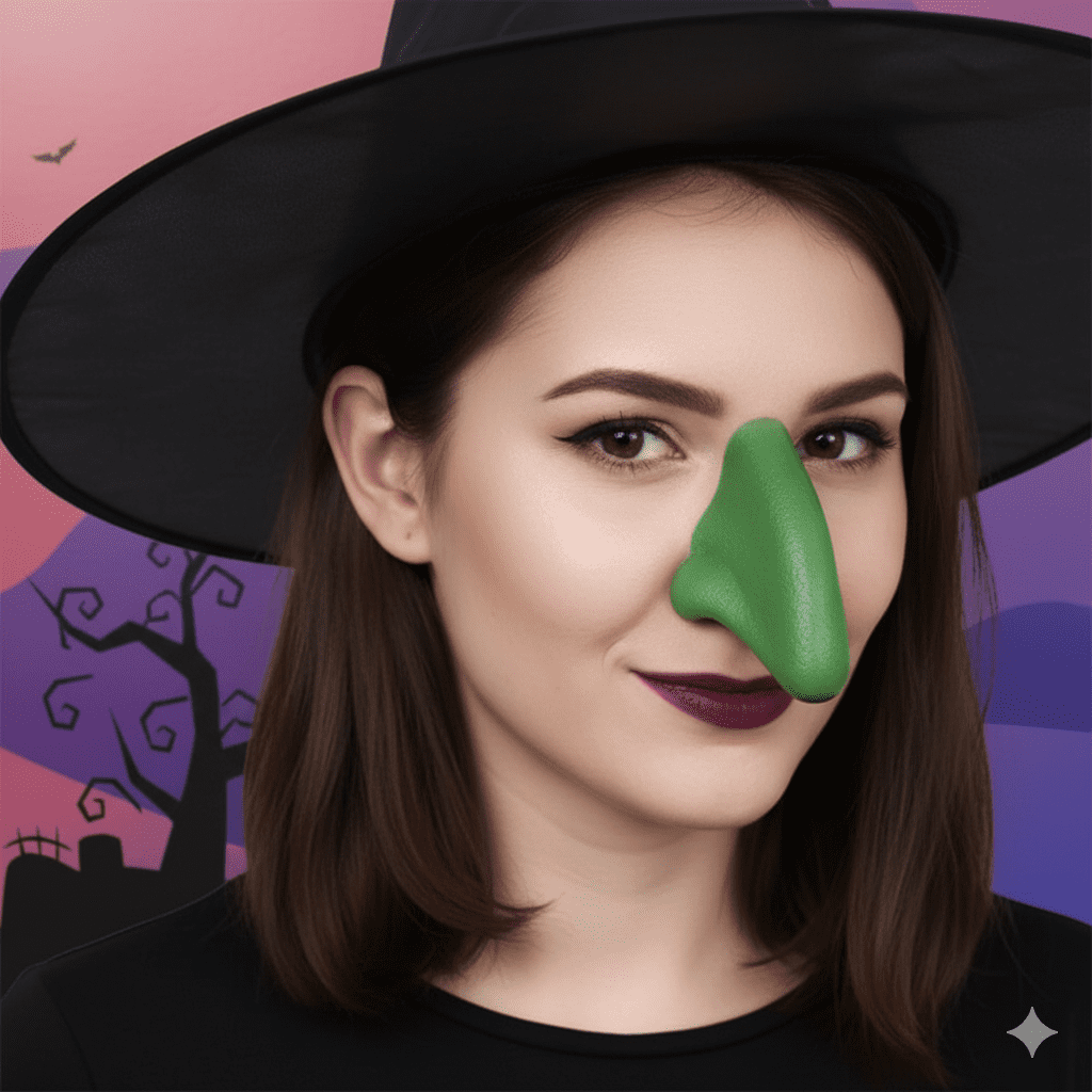 Halloweeni boszorkány szett orr és smink - Image 3