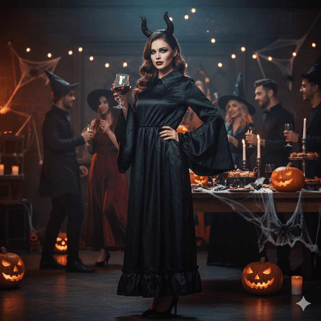 Demóna felnőtt női haloweeni jelmez - Image 5