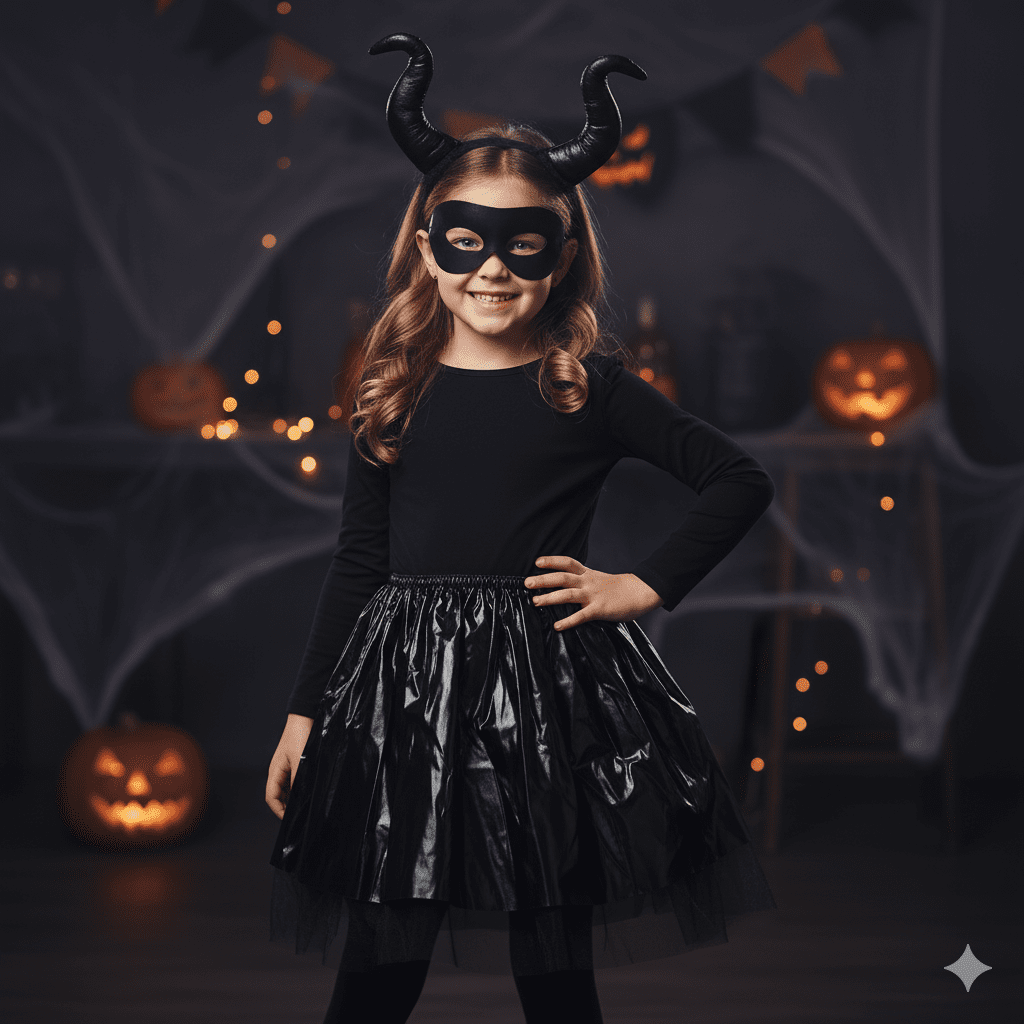 Demóna lakkhatású 3 részes jelmez gyerekenek univerzális méretben - Image 6