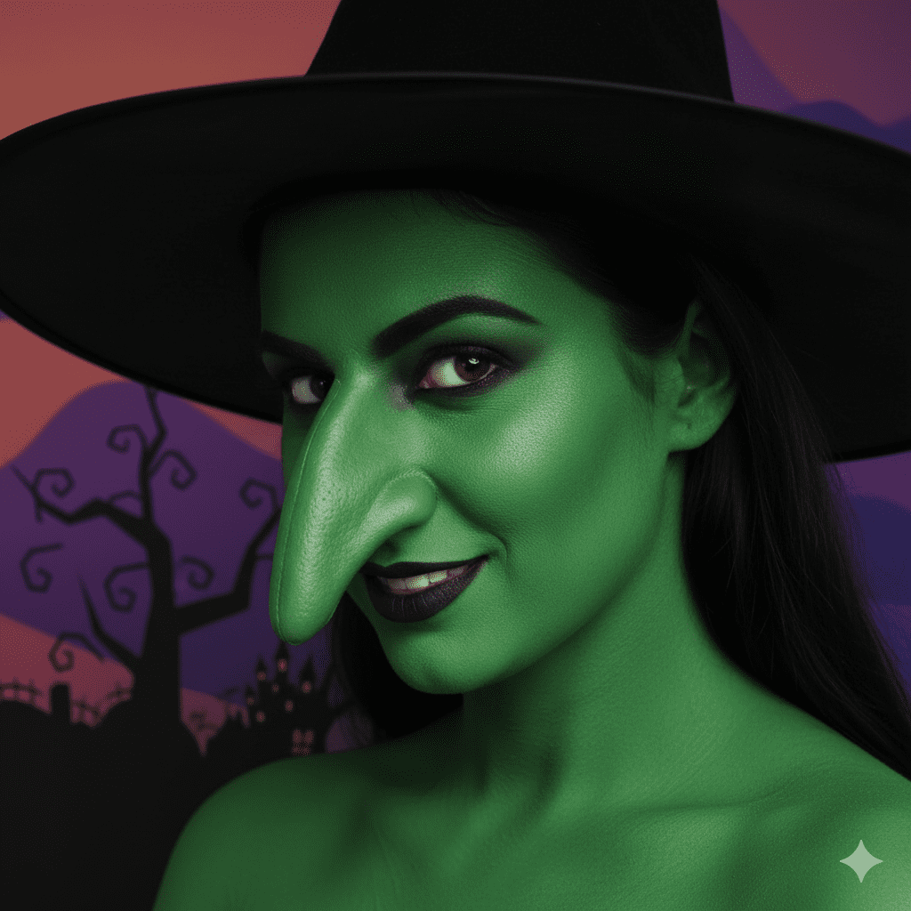 Halloweeni boszorkány szett orr és smink - Image 4