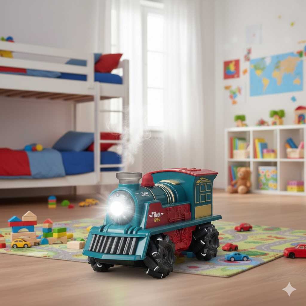 Távirányítós gőzmozdony , élethű gőzfunkcióval , elemmel működő , 20,3 x 9,5 x 10,5 cm - Image 5