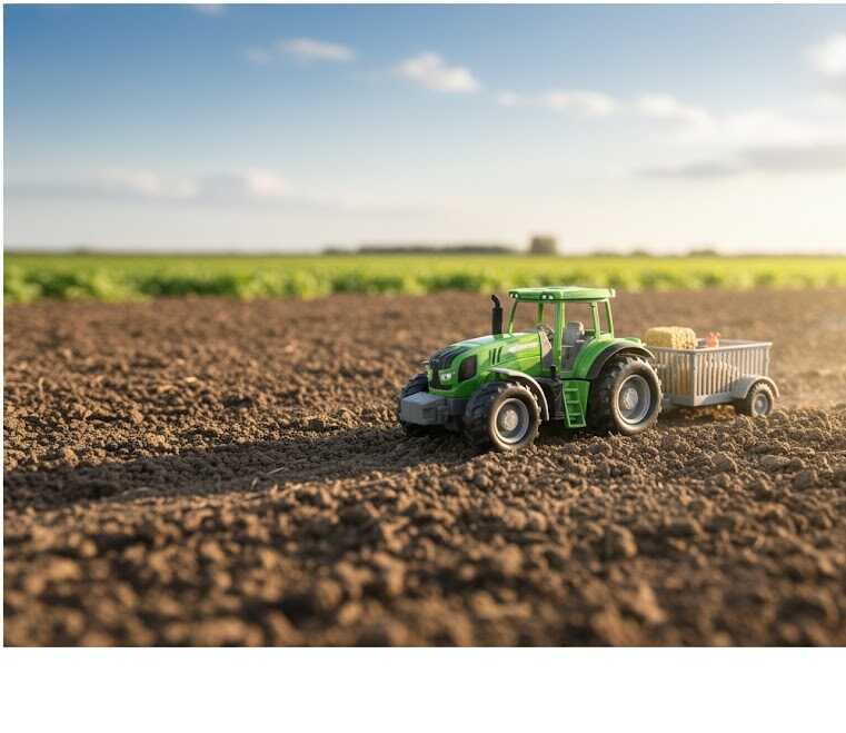 Játék Traktor Ketreces Utánfutóval - Zöld - Image 2