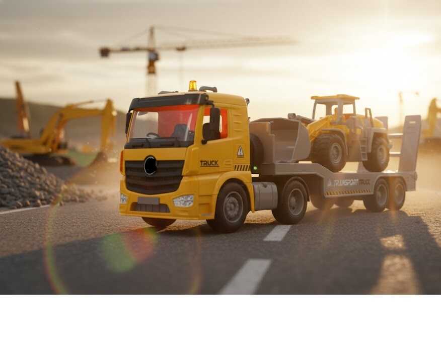 Transport Truck Építőipari Játékszett – Kamion Homlokrakodóval - Image 2