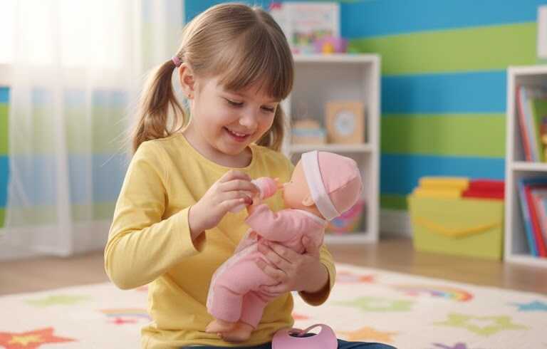 Játék baba kiegészítőkkel , pisil és hangot ad ki - Image 2