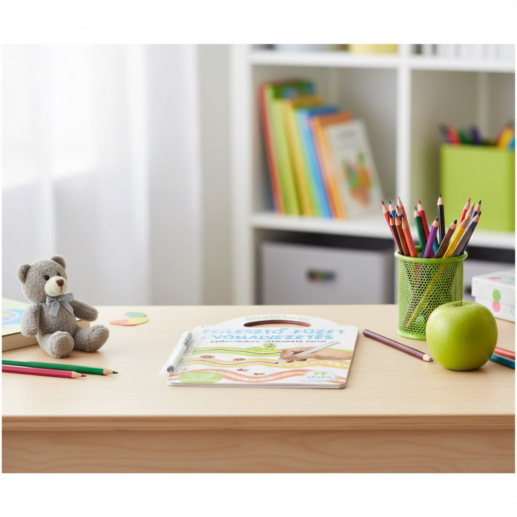 Fejlesztő vonal vezető füzet letörölhető filccel írás gyakorlás óvódásoknak - Image 4