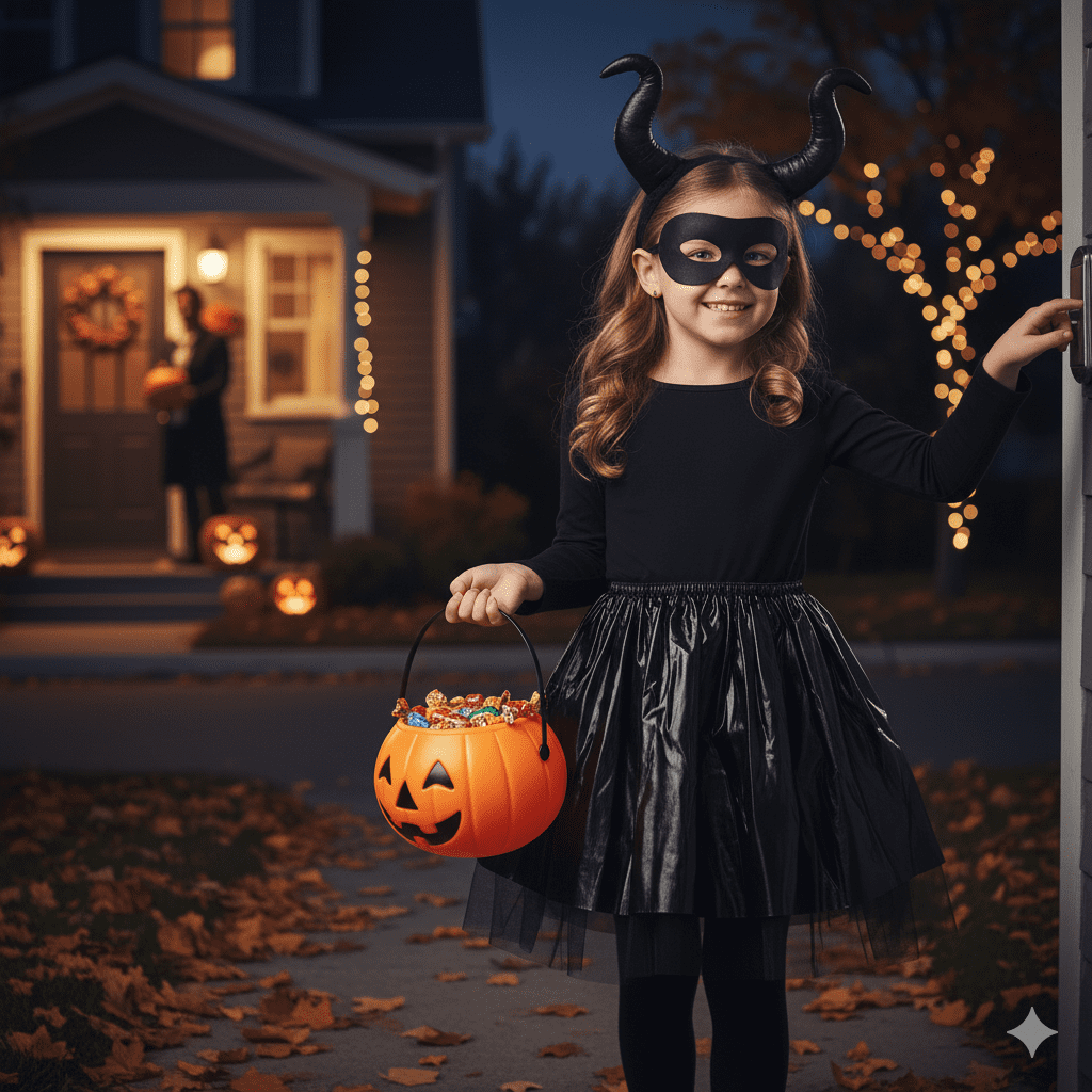 Demóna lakkhatású 3 részes jelmez gyerekenek univerzális méretben - Image 5