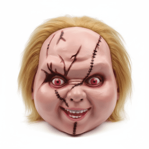 Haloween rémisztő Chucky baba maszk