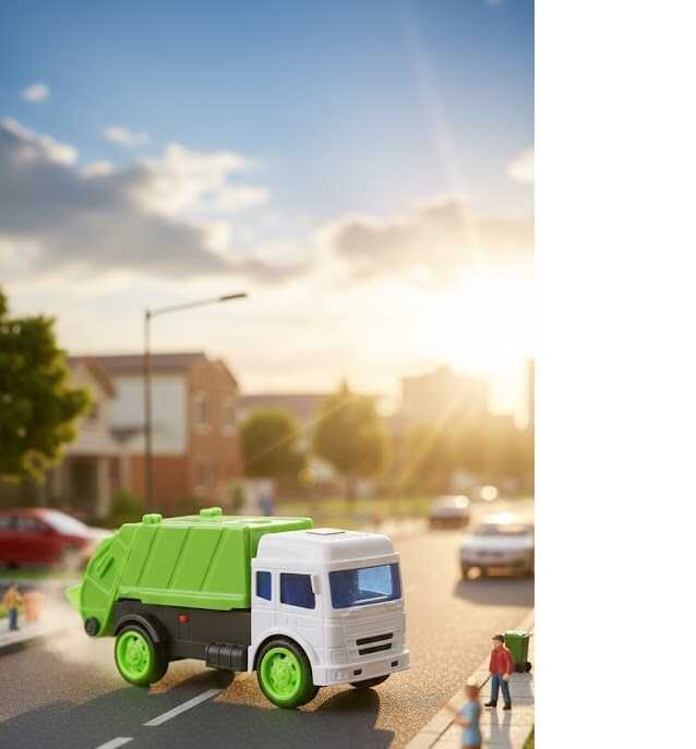 Játék kukás/szemétszállító autó ,fény és hangeffektel - Image 3