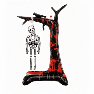 Halloweeni lufi dekoráció akasztott csontváz 180 cm