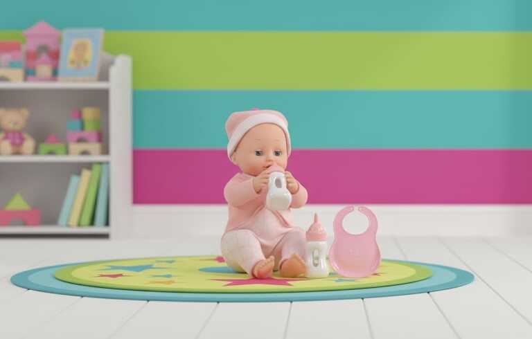 Játék baba kiegészítőkkel , pisil és hangot ad ki - Image 4