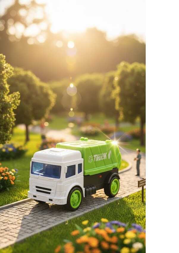 Játék kukás/szemétszállító autó ,fény és hangeffektel - Image 4