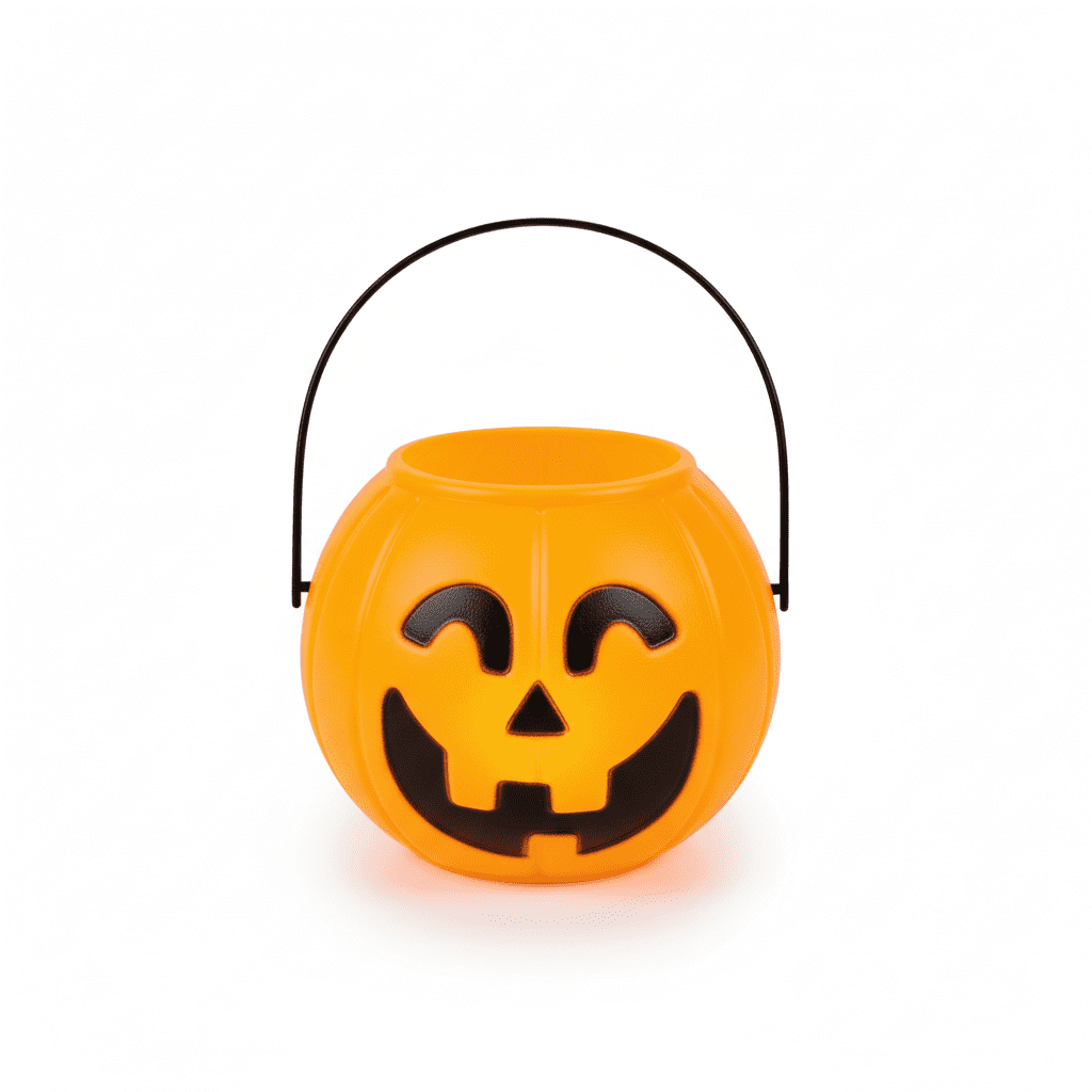 Halloweeni ledes cukorka gyüjtő tök kosár