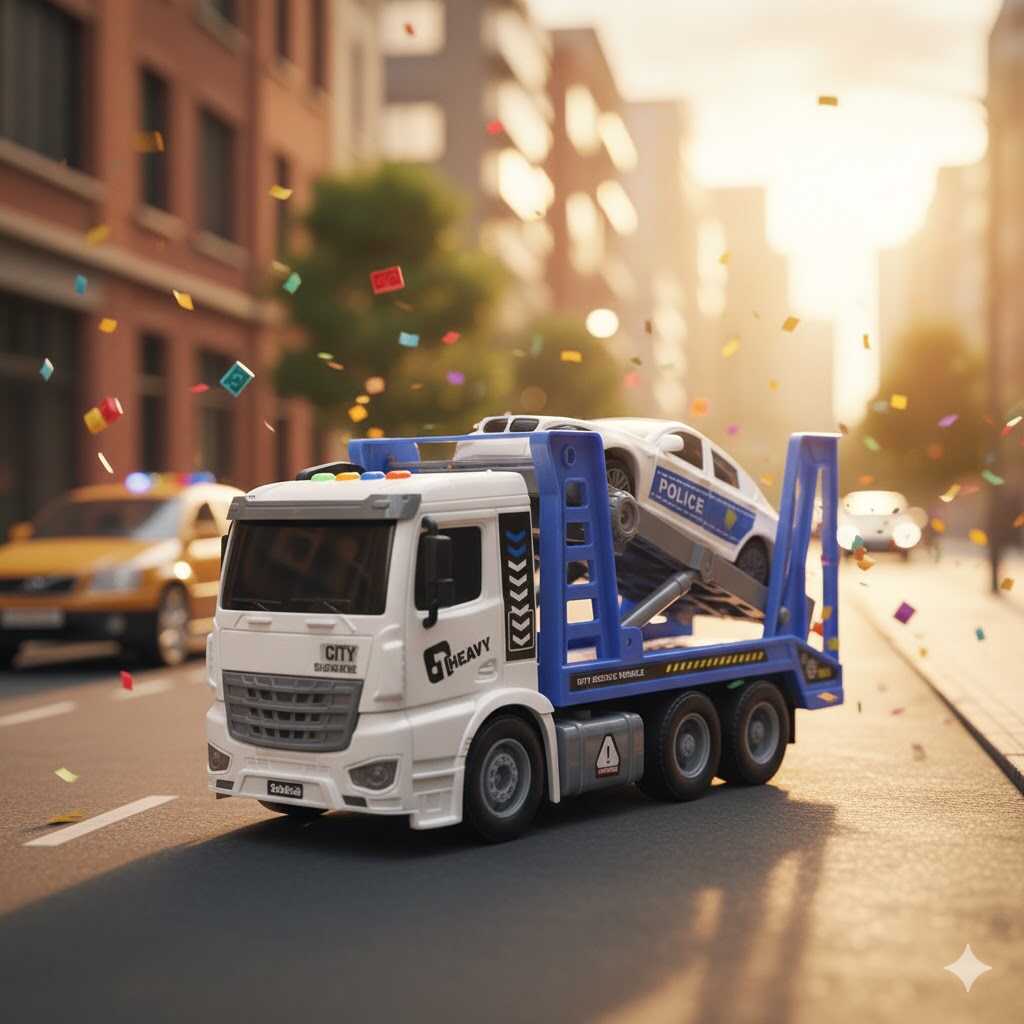 Rendőrautót szállító kamion - Image 4